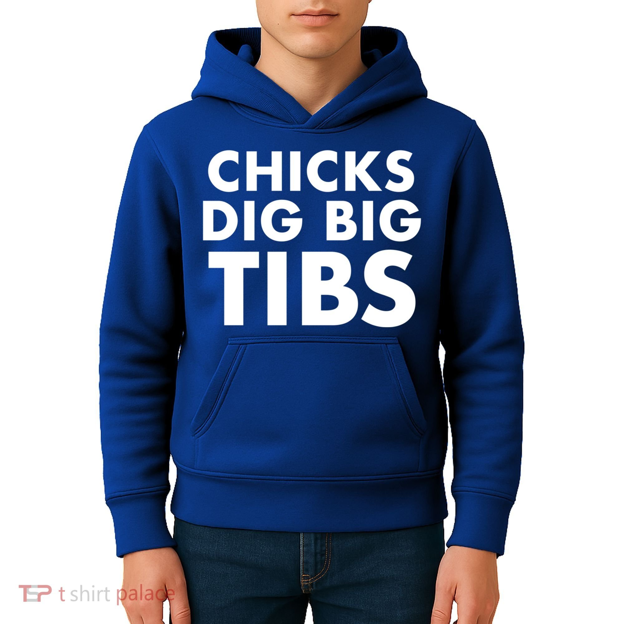 Chicks Dig Big Tibs Gift Funny Workout Leg Day Fitness Gym Gift Kids Hoodie