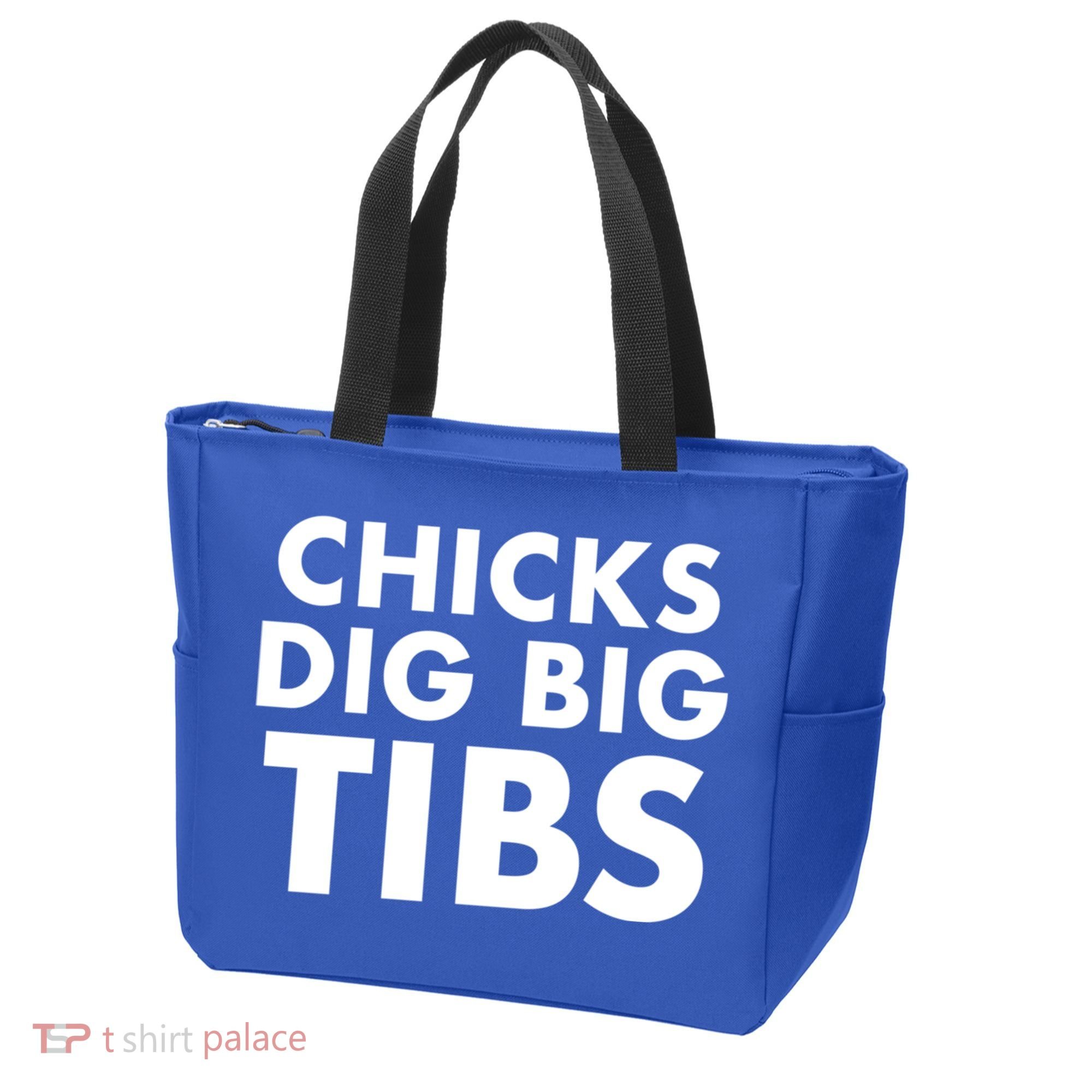 Chicks Dig Big Tibs Gift Funny Workout Leg Day Fitness Gym Gift Tote Bag
