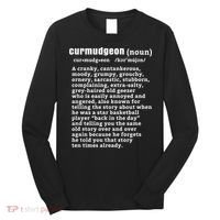 CURMUDGEON Definition Basketball Version Funny Senior Citizens Long Sleeve Shirt thumb 0