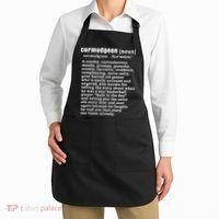 CURMUDGEON Definition Basketball Version Funny Senior Citizens Apron thumb 2