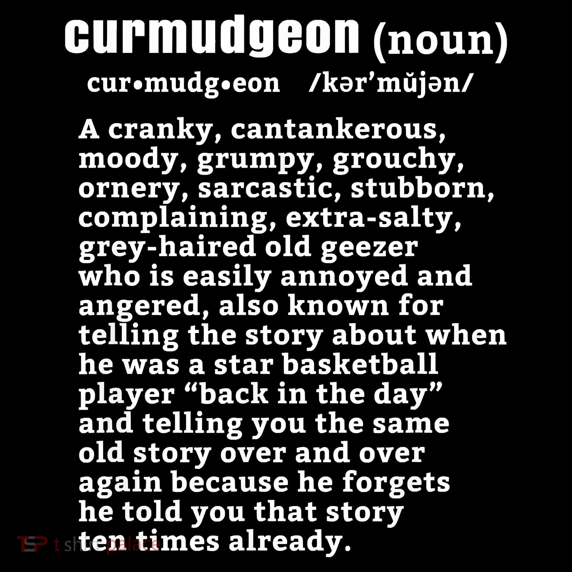 CURMUDGEON Definition Basketball Version Funny Senior Citizens Coffee Mug