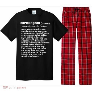 CURMUDGEON Definition Basketball Version Funny Senior Citizens Pajama Set