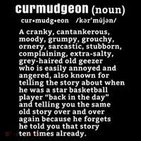 CURMUDGEON Definition Basketball Version Funny Senior Citizens Mousepad thumb 1