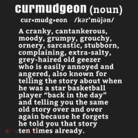CURMUDGEON Definition Basketball Version Funny Senior Citizens Hat thumb 2
