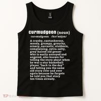 CURMUDGEON Definition Basketball Version Funny Senior Citizens Tank Top thumb 2