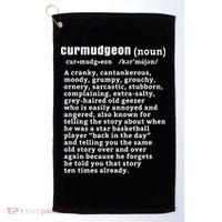 CURMUDGEON Definition Basketball Version Funny Senior Citizens Golf Towel thumb 0