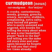 CURMUDGEON Definition Basketball Version Funny Senior Citizens Santa Hat thumb 1