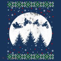 Christmas Dirt Bike Santa Riding Dirt Bike Sleigh Xmas Biker T-Shirt thumb 7