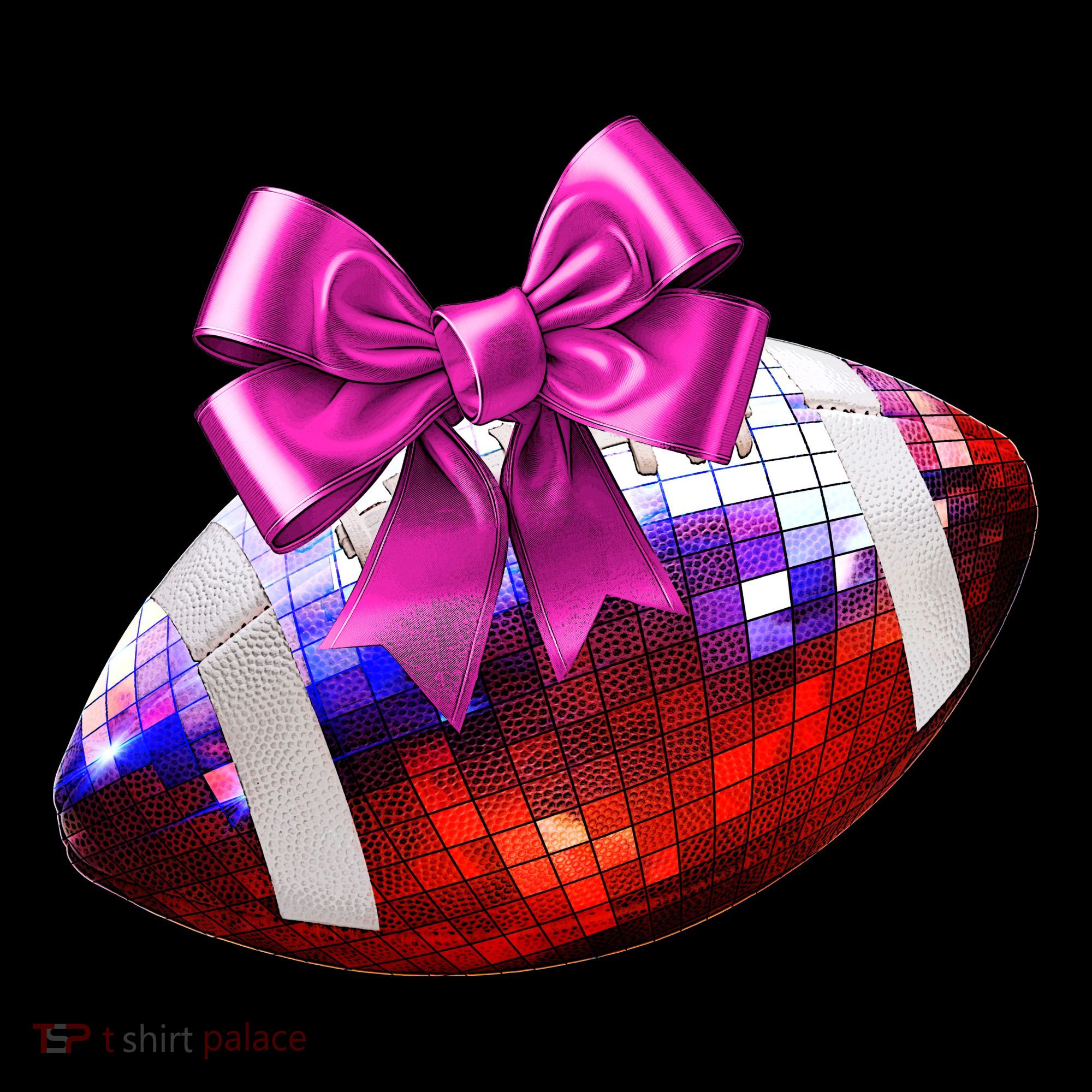 Cute Disco Ball Football Coquette Ribbon Style Coffee Mug