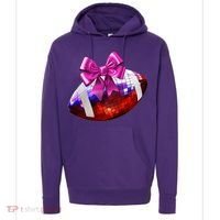 Cute Disco Ball Football Coquette Ribbon Style Hoodie thumb 0