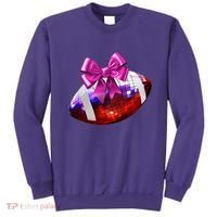 Cute Disco Ball Football Coquette Ribbon Style Sweatshirt thumb 0