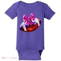 Cute Disco Ball Football Coquette Ribbon Style Baby Bodysuit thumb 0