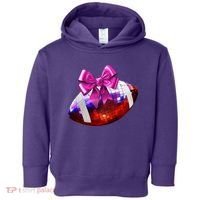 Cute Disco Ball Football Coquette Ribbon Style Toddler Hoodie thumb 0