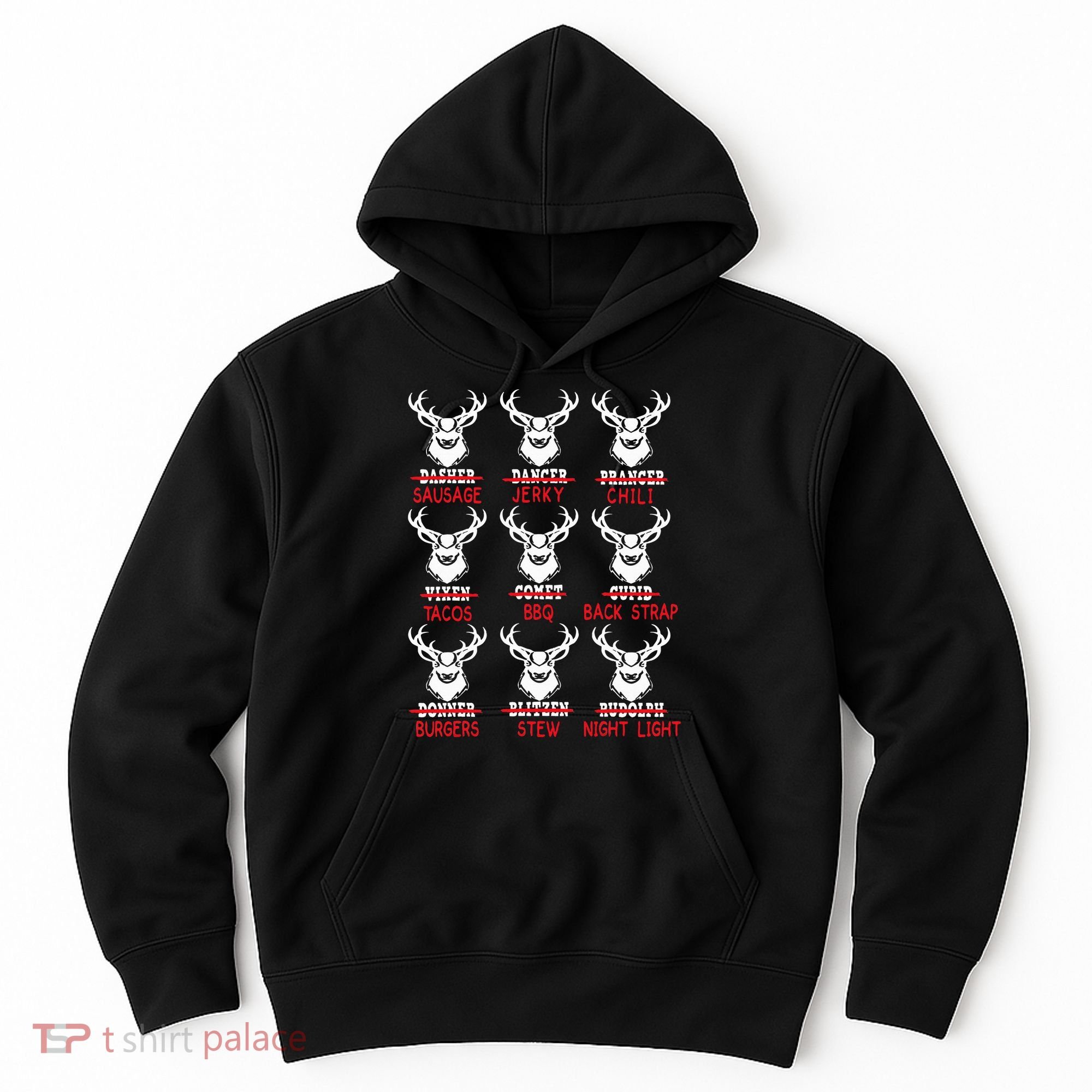Christmas Deer Bow Hunting Santa Hunter Hoodie
