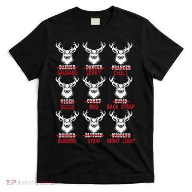 Christmas Deer Bow Hunting Santa Hunter T-Shirt