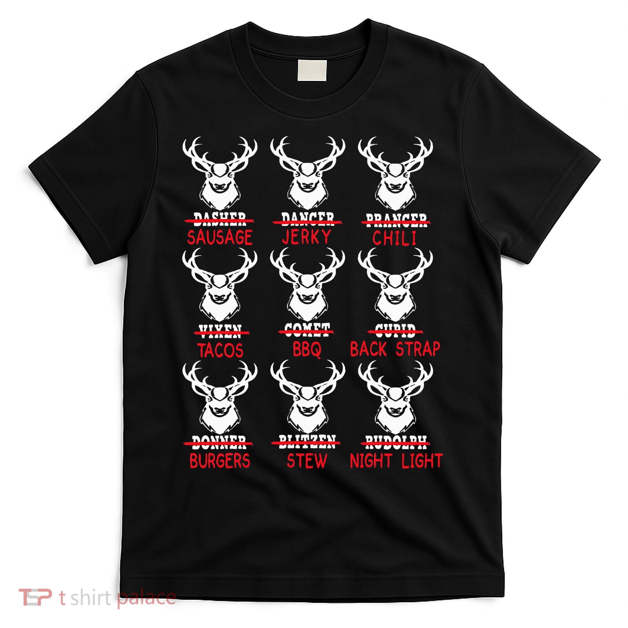 Christmas Deer Bow Hunting Santa Hunter T-Shirt