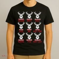 Christmas Deer Bow Hunting Santa Hunter T-Shirt thumb 3