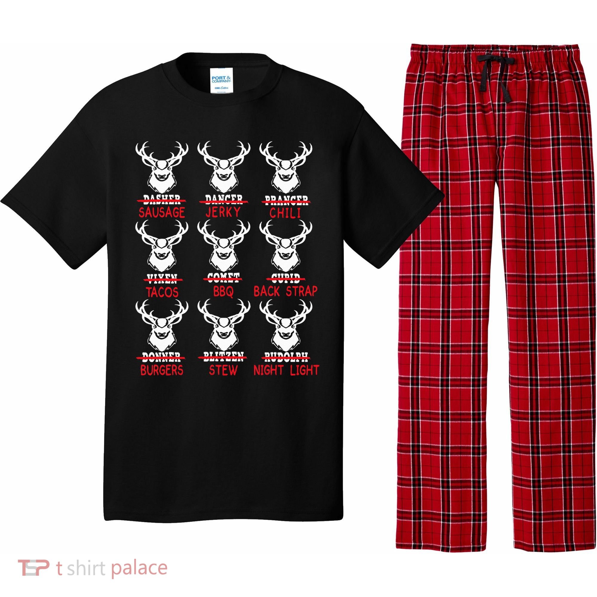 Christmas Deer Bow Hunting Santa Hunter Pajama Set