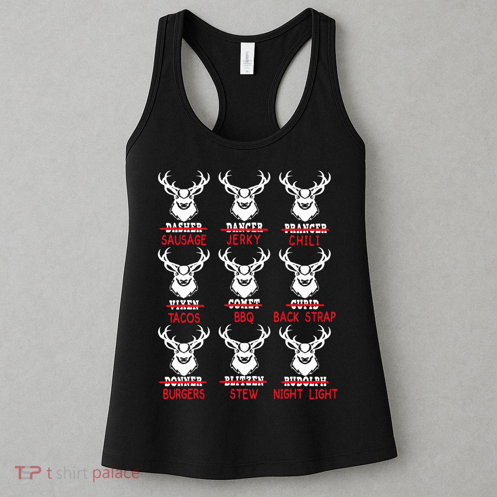 Christmas Deer Bow Hunting Santa Hunter Women's Tank Top