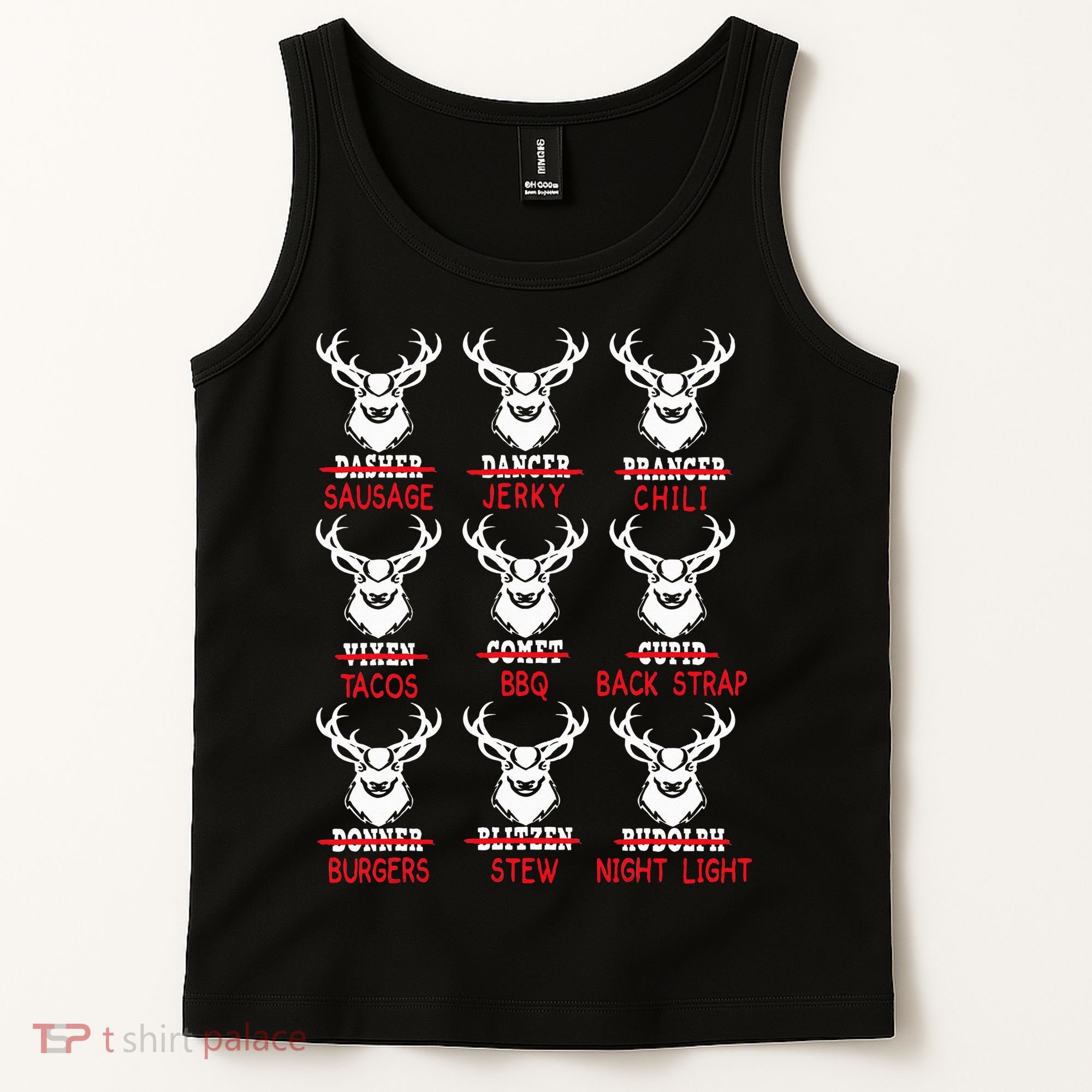 Christmas Deer Bow Hunting Santa Hunter Tank Top