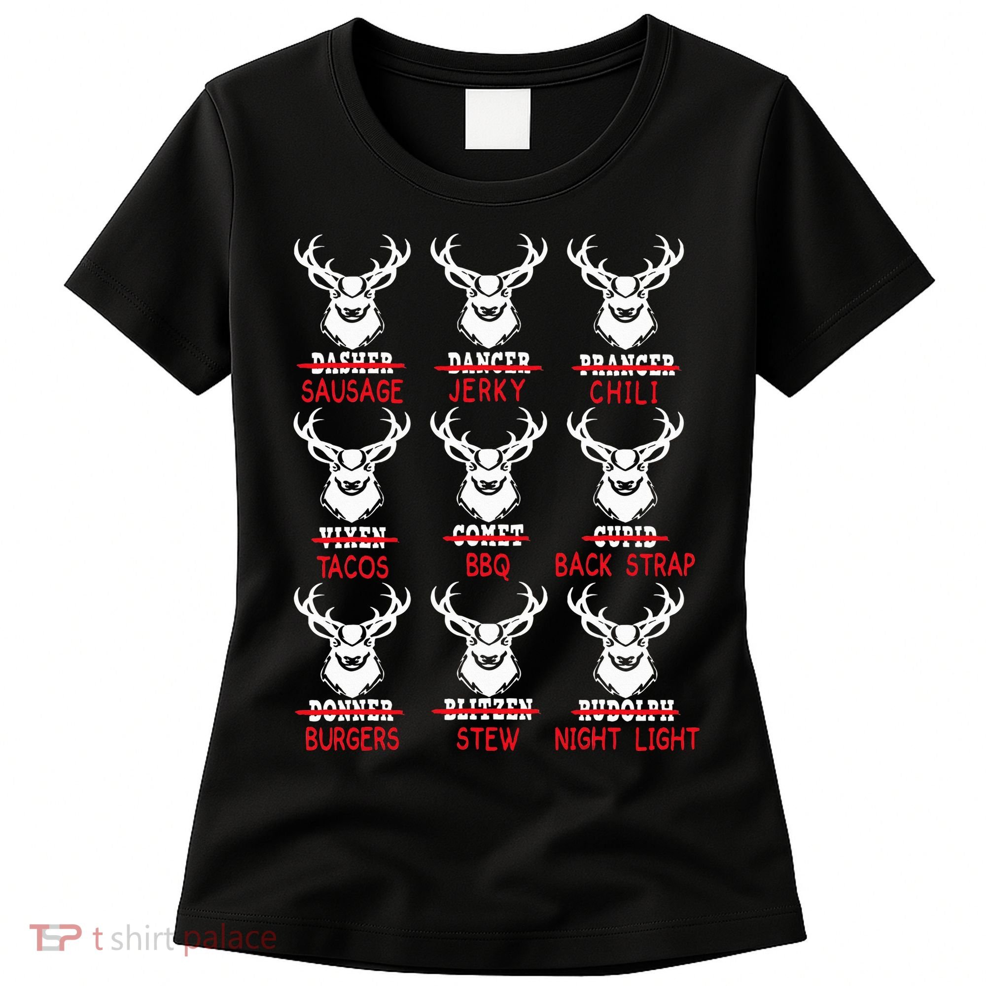 Christmas Deer Bow Hunting Santa Hunter Women's T-Shirt