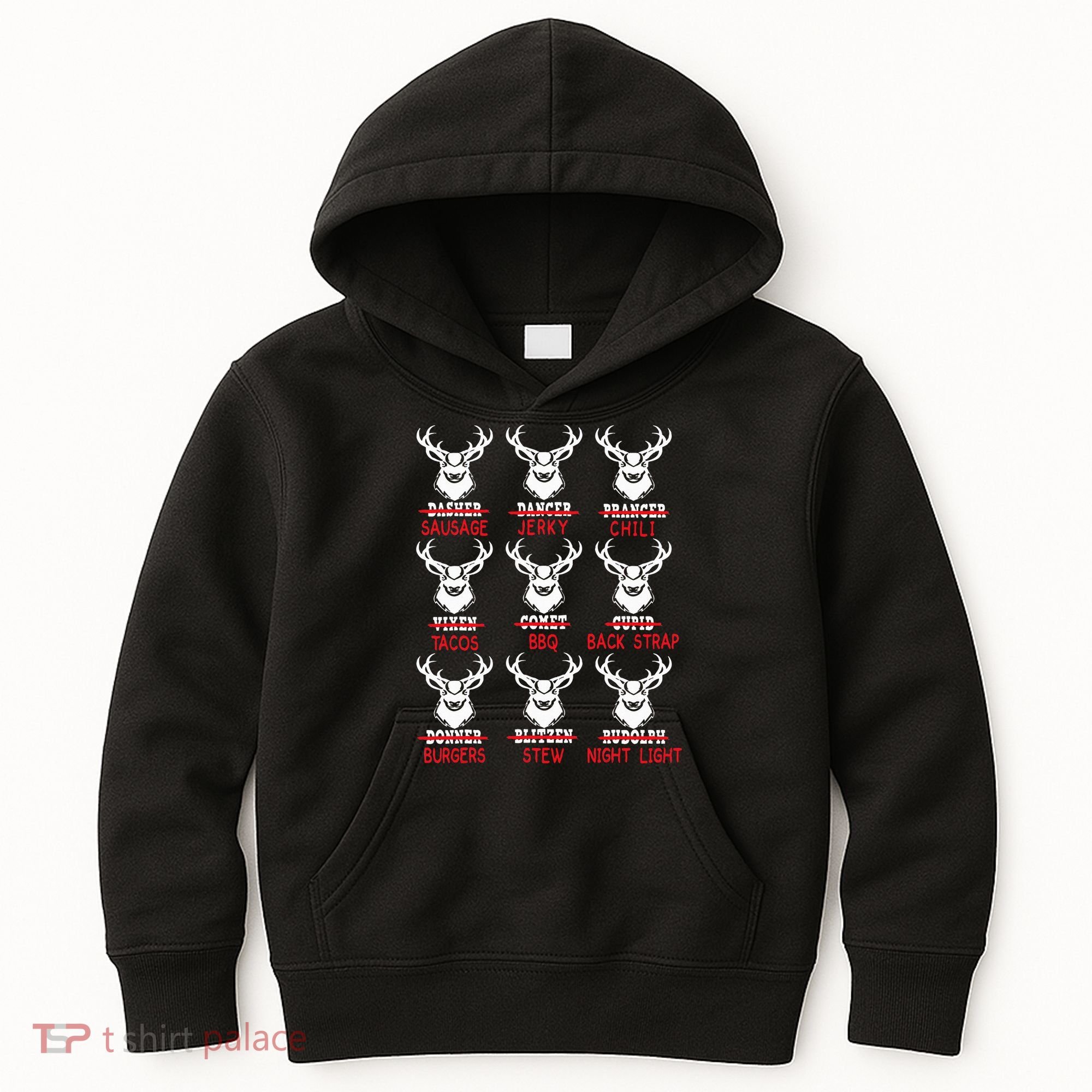 Christmas Deer Bow Hunting Santa Hunter Kids Hoodie