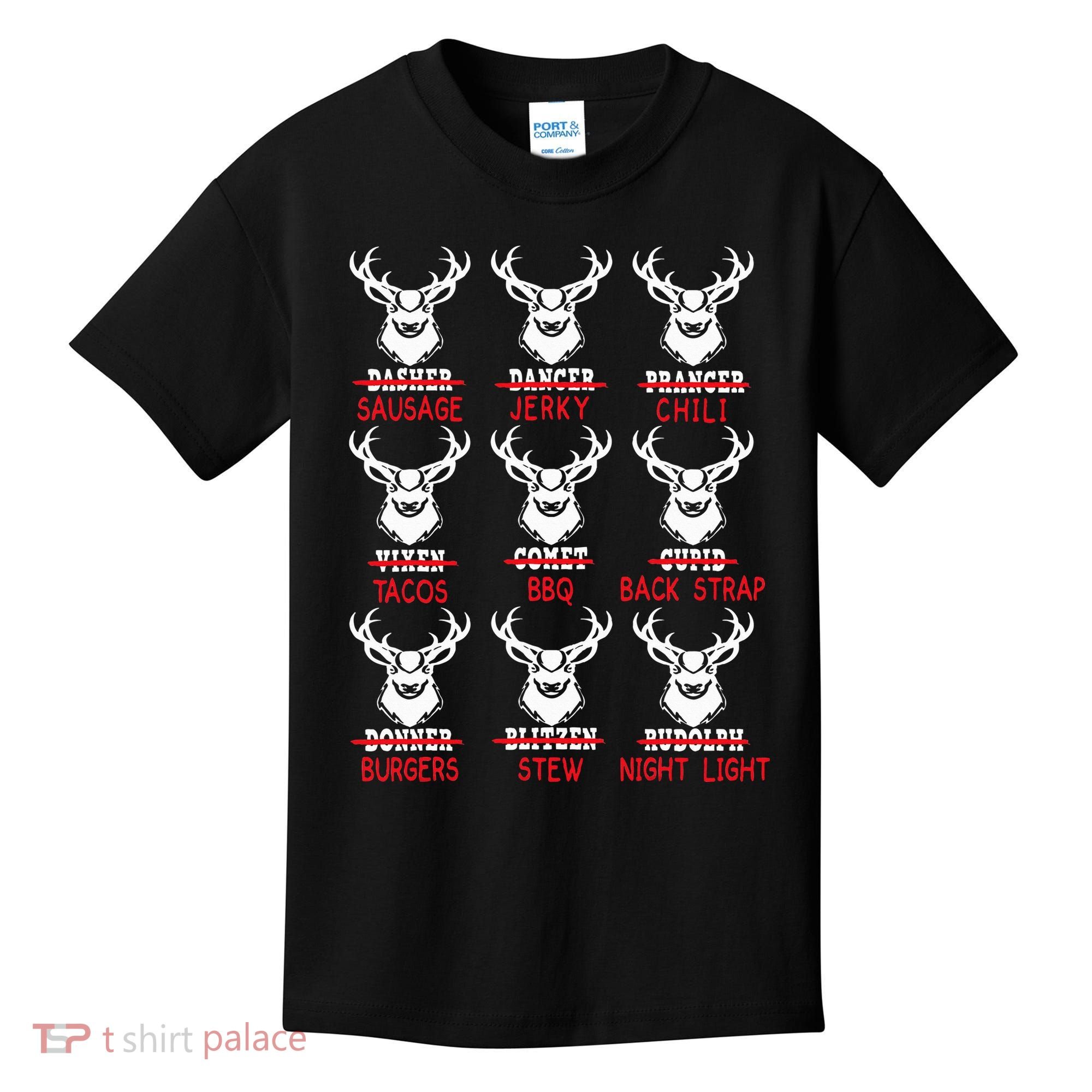 Christmas Deer Bow Hunting Santa Hunter Kids T-Shirt
