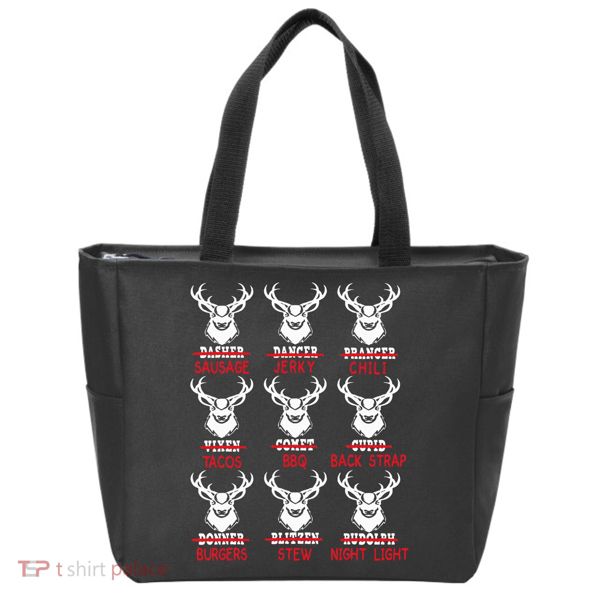 Christmas Deer Bow Hunting Santa Hunter Tote Bag