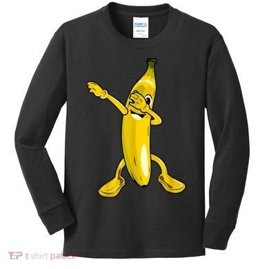 Cool Dab Banana Is Dabbing | Cute Dab Fruit Lover Kids Long Sleeve Shirt
