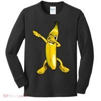 Cool Dab Banana Is Dabbing | Cute Dab Fruit Lover Kids Long Sleeve Shirt thumb 0
