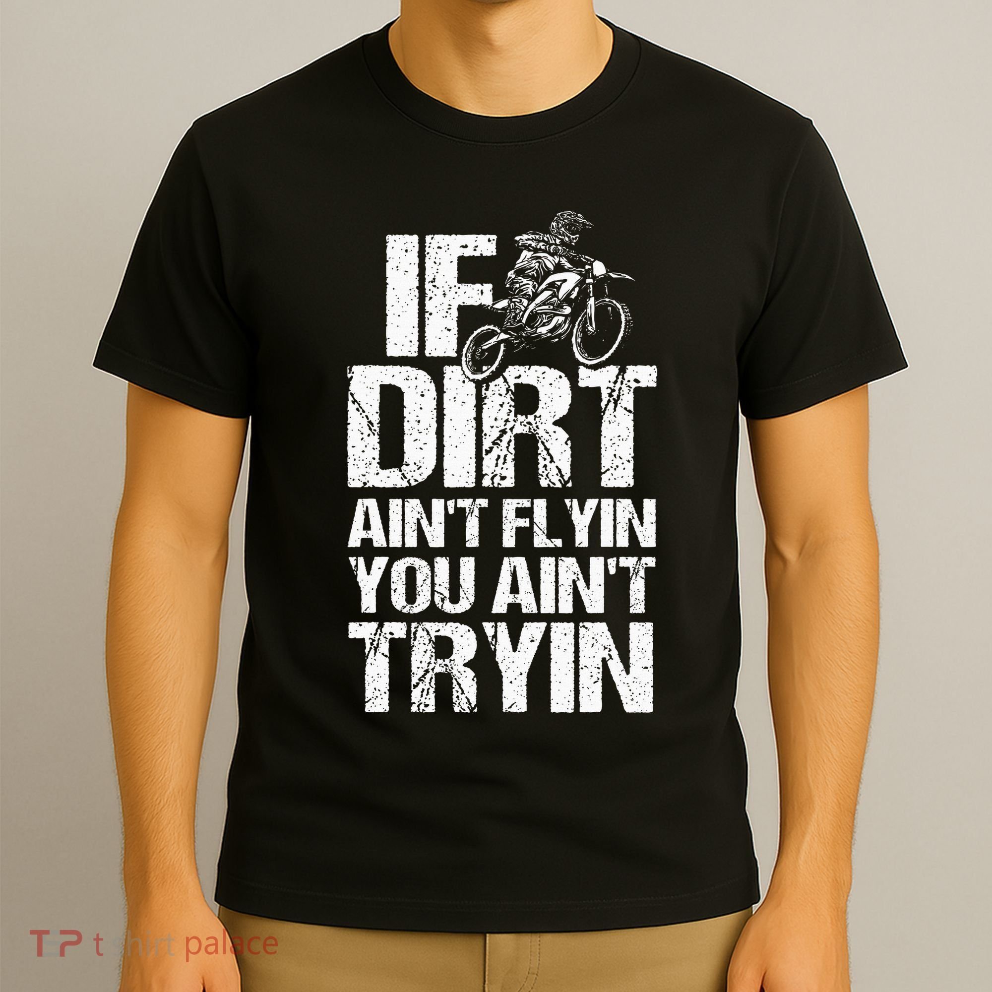 Cool Dirt Bike Art For Men Women Dirtbike Motorcycle Racing T-Shirt