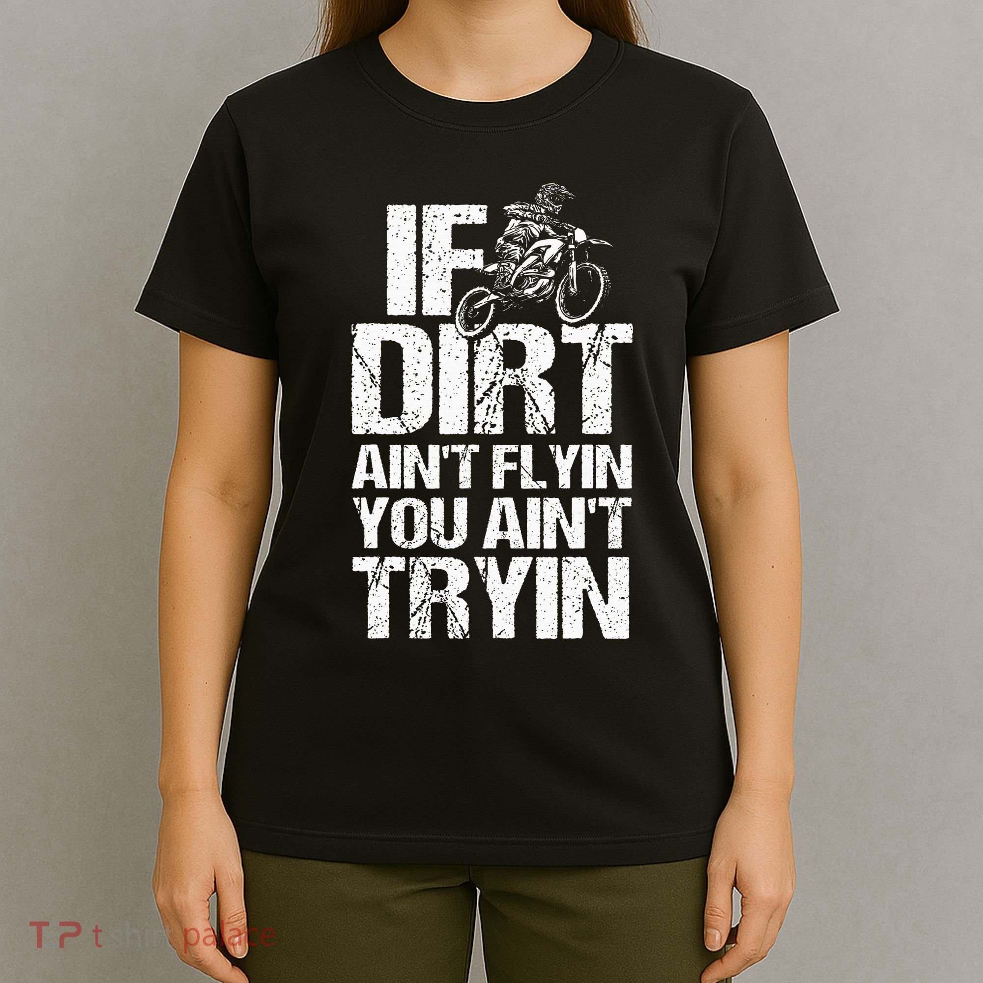Cool Dirt Bike Art For Men Women Dirtbike Motorcycle Racing T-Shirt