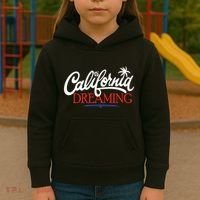 California Dreaming Beaches Surf Vacation Kids Hoodie thumb 3