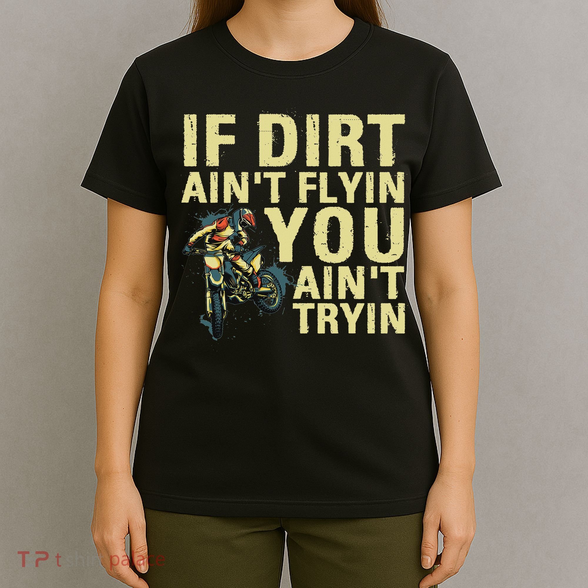 Cool Dirt Bike For Women Motocross Racing Enduro Biker T-Shirt