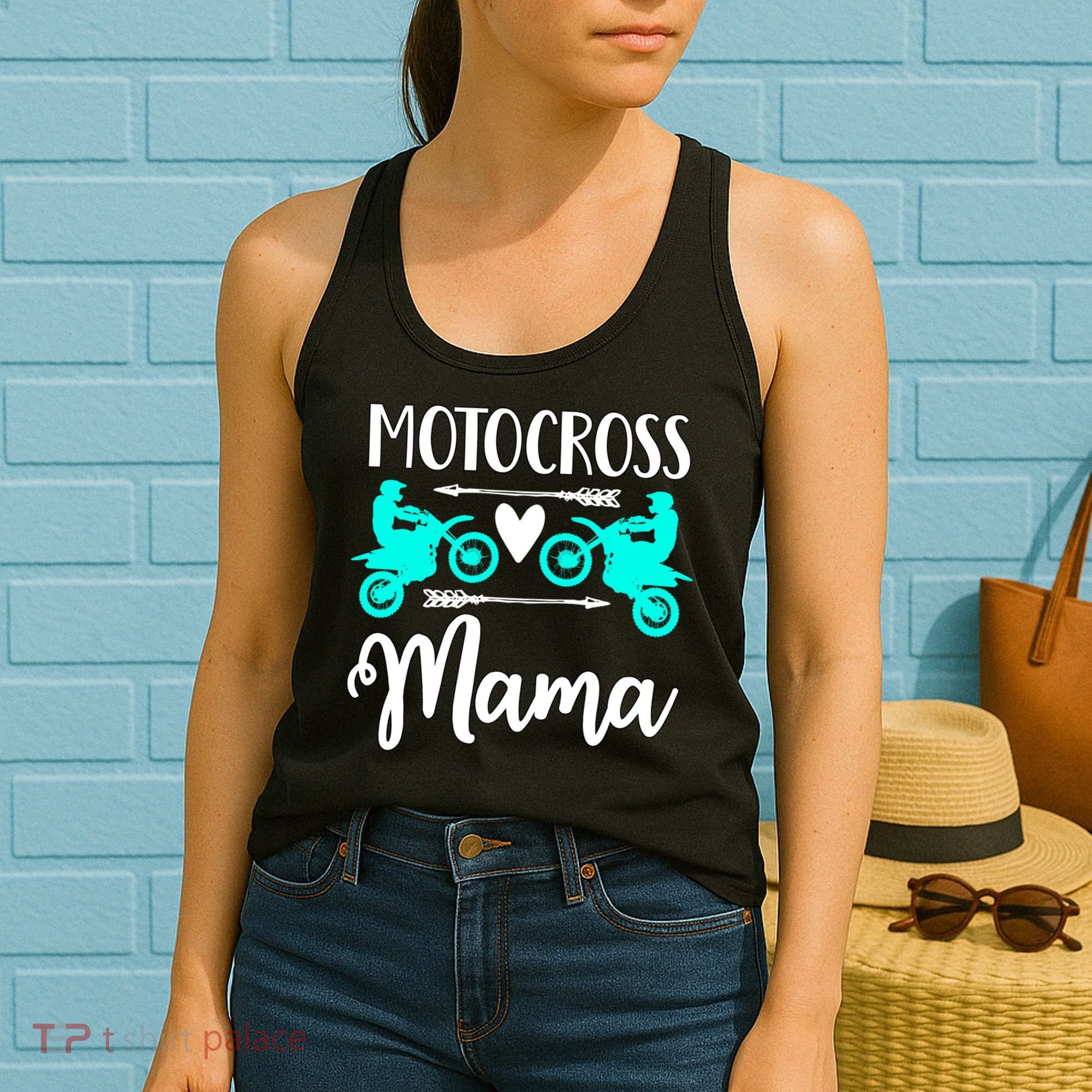 Cute Dirt Bike Motocross Mother Racing Moto Mom Gift Women's Tank Top