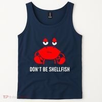 Crab DonT Be Shellfish Tank Top thumb 2
