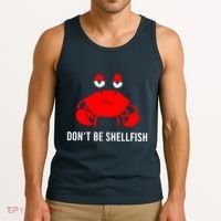 Crab DonT Be Shellfish Tank Top thumb 3