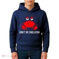 Crab DonT Be Shellfish Kids Hoodie thumb 4