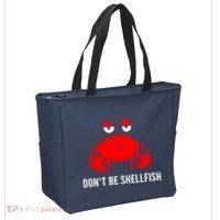 Crab DonT Be Shellfish Tote Bag thumb 2