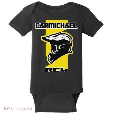 Carmichael Dirt Bike Racing Baby Bodysuit