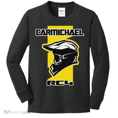 Carmichael Dirt Bike Racing Kids Long Sleeve Shirt