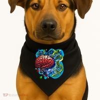 Cool DNA Brain USA-Made Doggie Bandana thumb 1