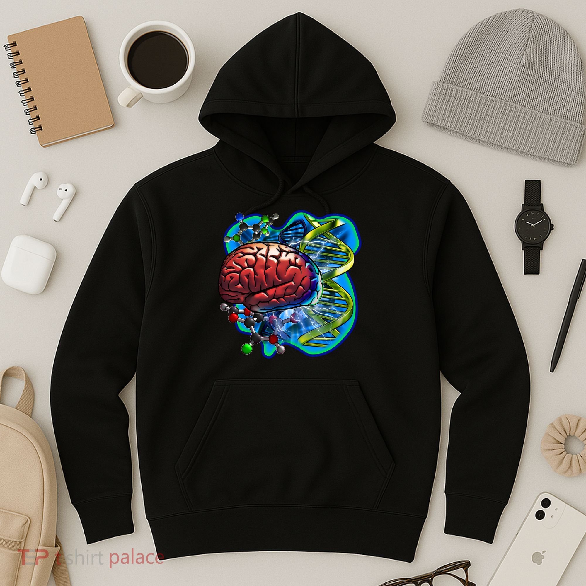 Cool DNA Brain Hoodie