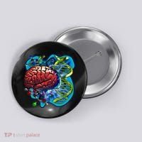 Cool DNA Brain Button thumb 0