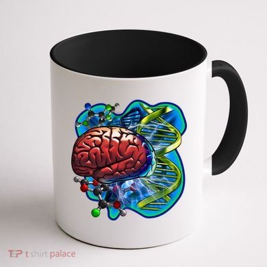 Cool DNA Brain Coffee Mug back