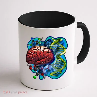 Cool DNA Brain Coffee Mug back