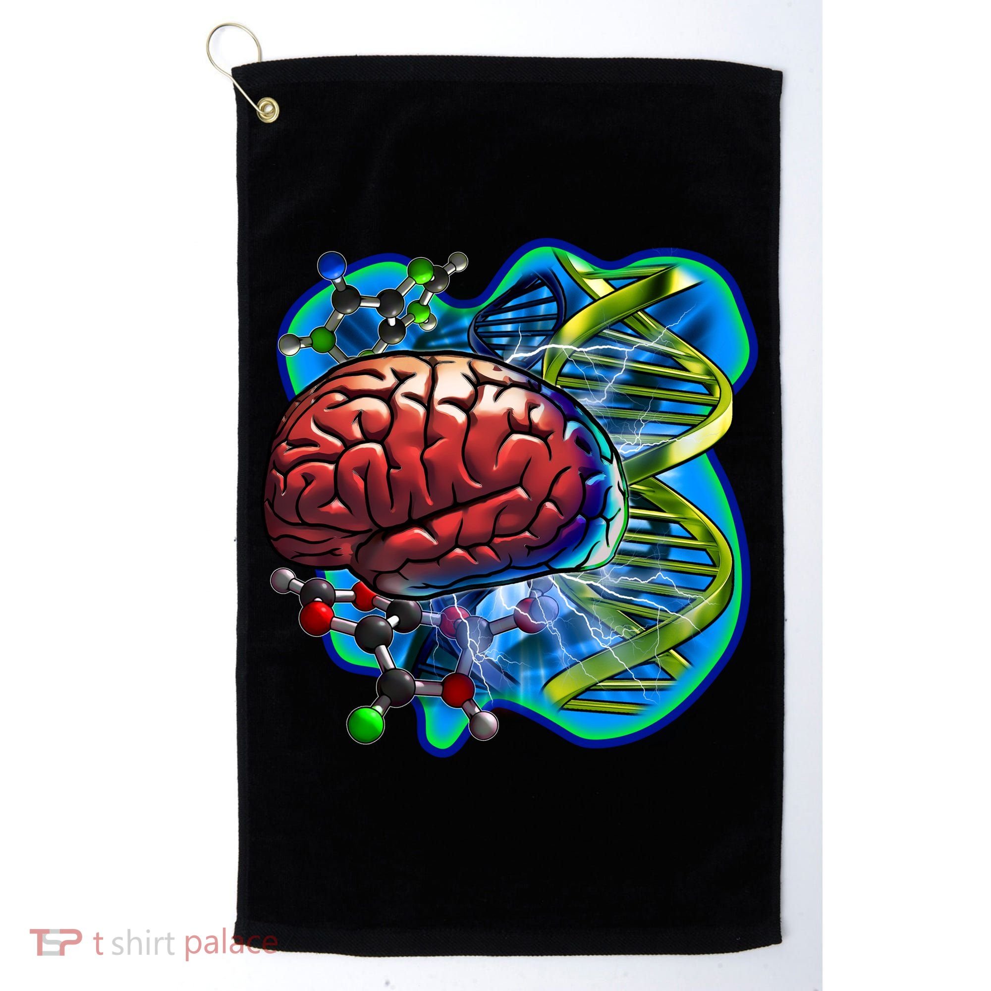 Cool DNA Brain Golf Towel