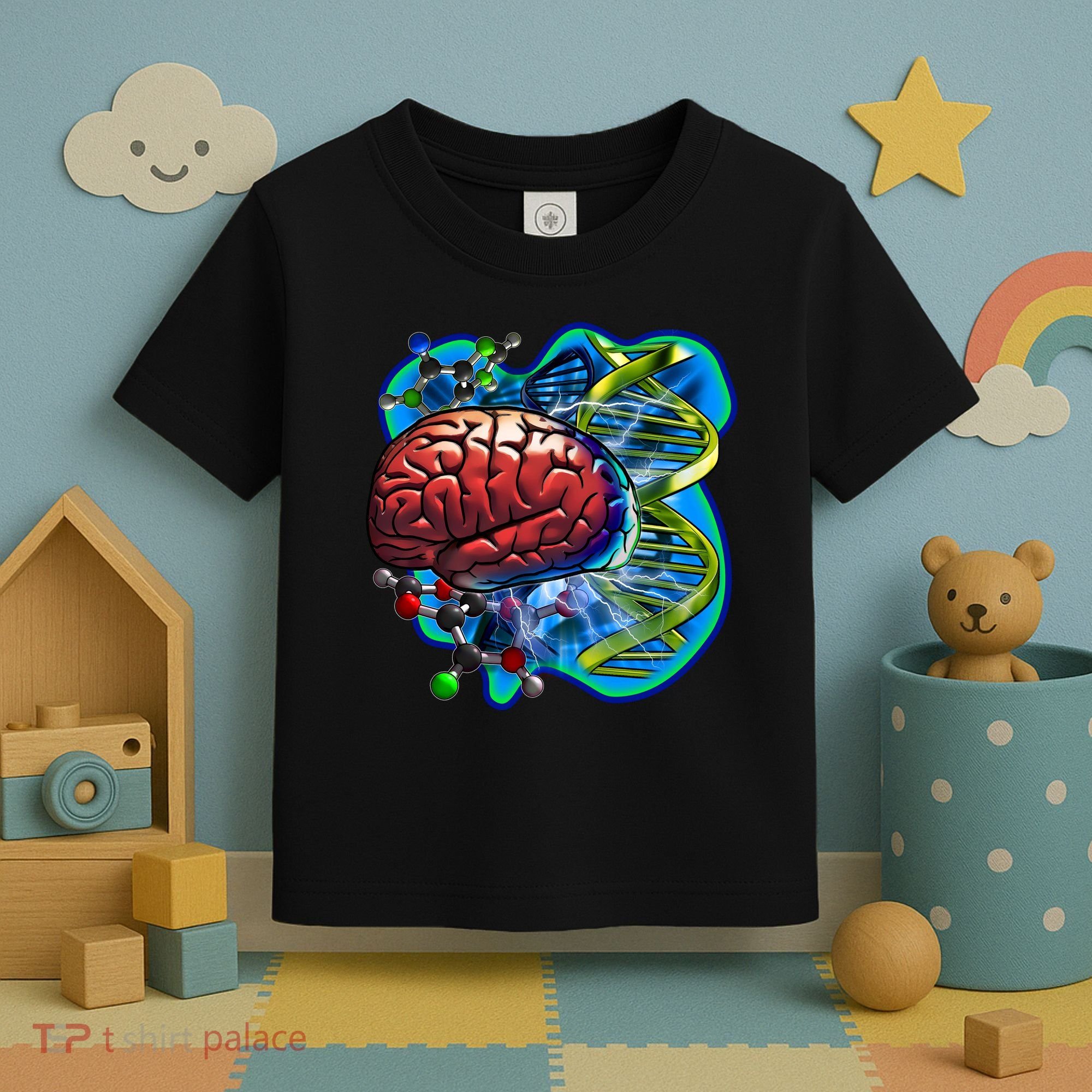 Cool DNA Brain Toddler T-Shirt