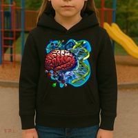 Cool DNA Brain Kids Hoodie thumb 3