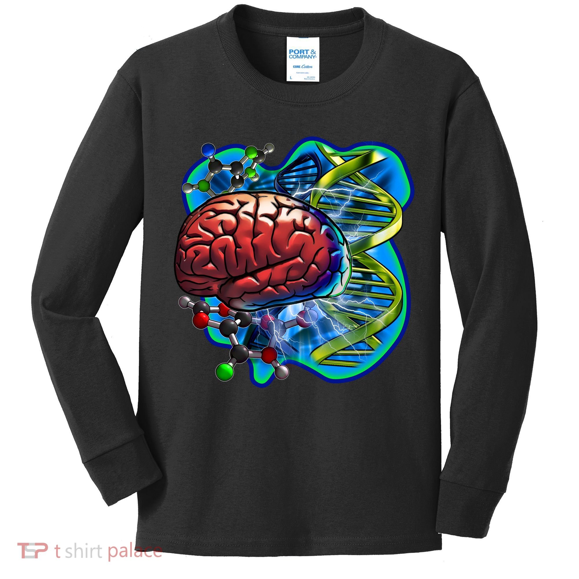 Cool DNA Brain Kids Long Sleeve Shirt